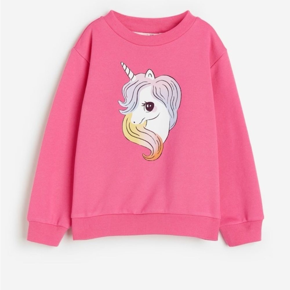 H&M Pink unicorn sweatshirt